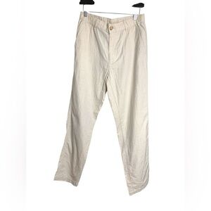 Uniqlo NWOT lightweight linen  cotton spandex summer pants, off white